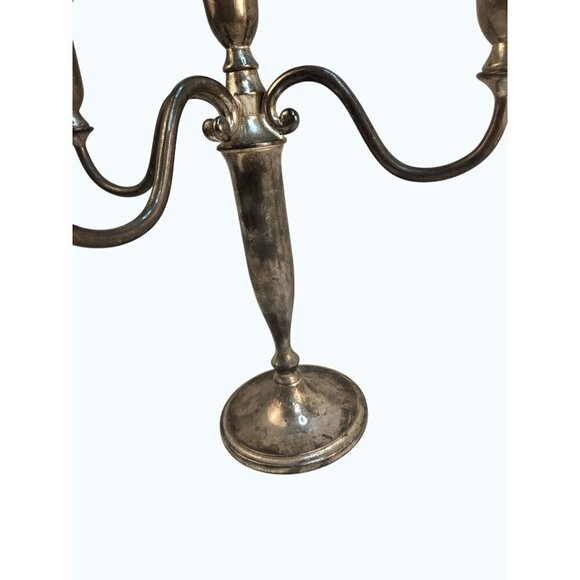 Vintage GODINGER Silver Plated Candle Stick Light Candelabra with patina and mis - Picture 9 of 10